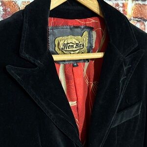 Wembley Road Men’s Black Velvet dinner jacket Blazer medium 38 luxury